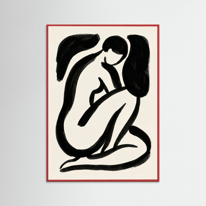Red Wood Abstract Recline