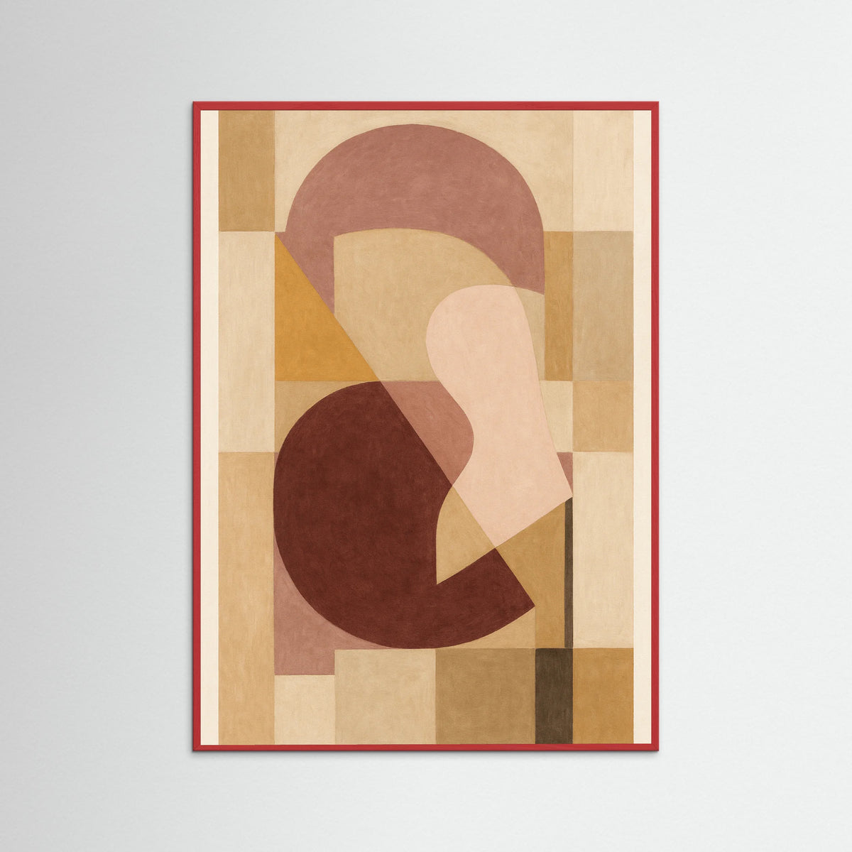 Red Wood Abstract Red Forms