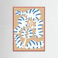 Abstract Shapes Flower Tiger print Poster – poster and art print