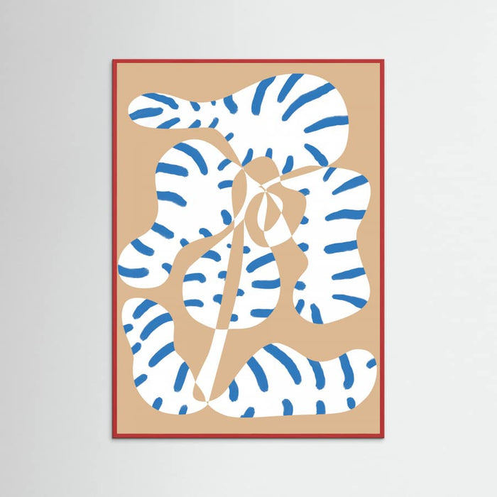 Abstract Shapes Flower Tiger print Poster – poster and art print