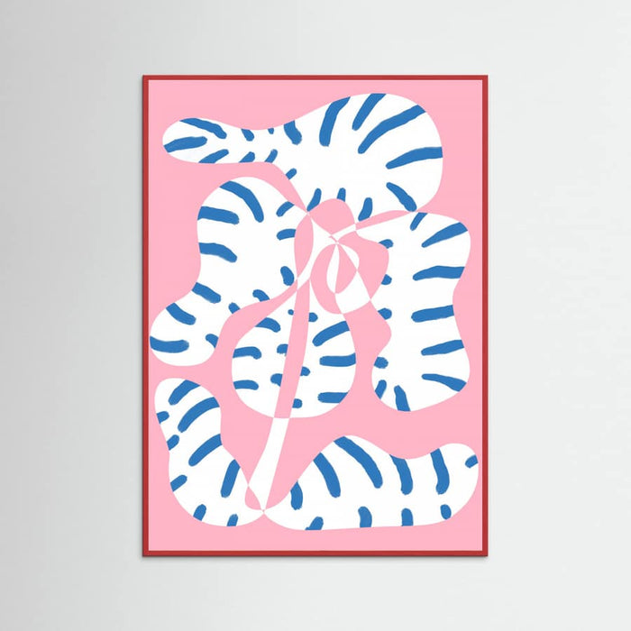 Plakat Abstract Shapes Flower Tiger print – plakat i druk artystyczny