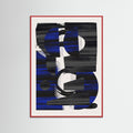 Red Wood Abstract Stripe Minimal Collage 28 Poster