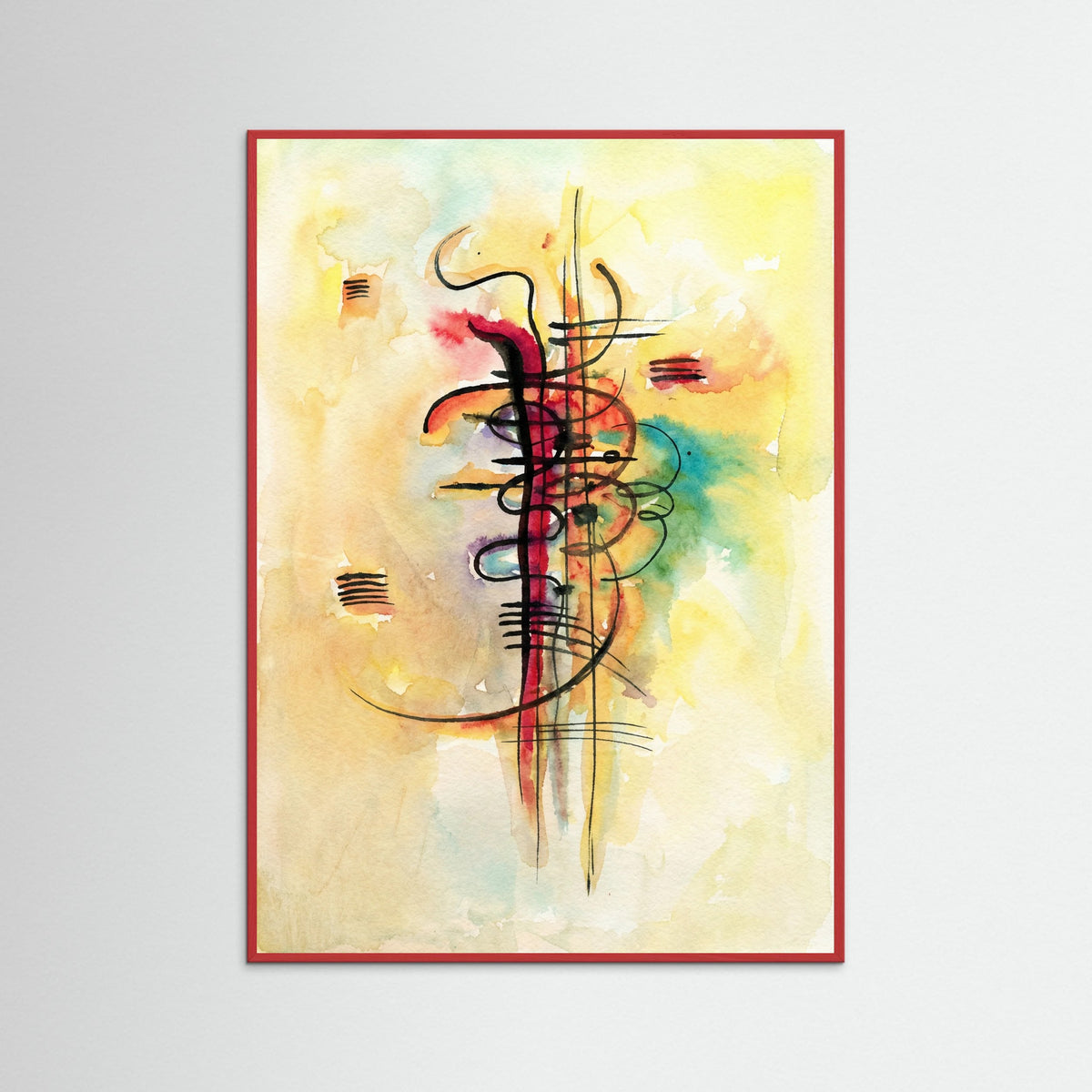 Red Wood Abstract Vibrations