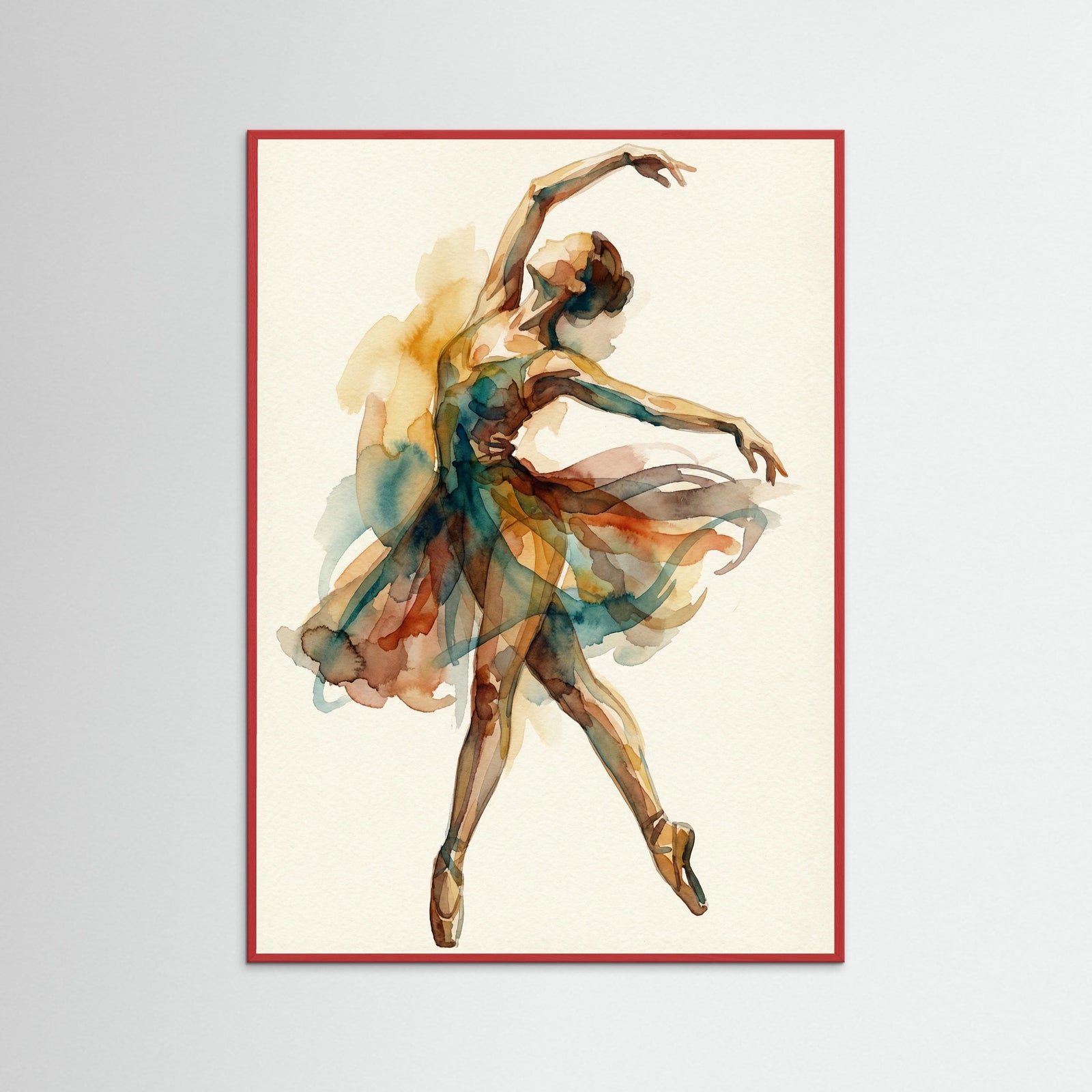 Red Wood Abstracted Form