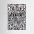 African Zebra striking camouflage -juliste – juliste ja taidepainatus