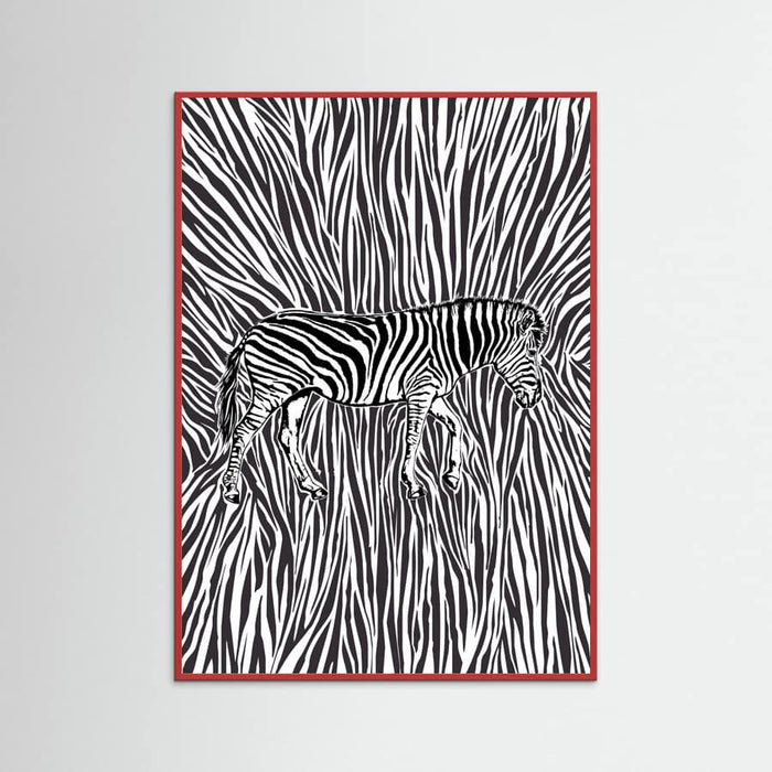 African Zebra striking camouflage -juliste – juliste ja taidepainatus