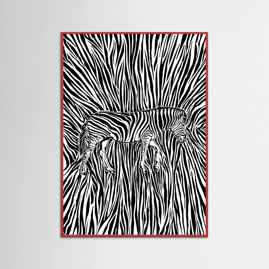 African Zebra striped camouflage -juliste – juliste ja taidepainatus