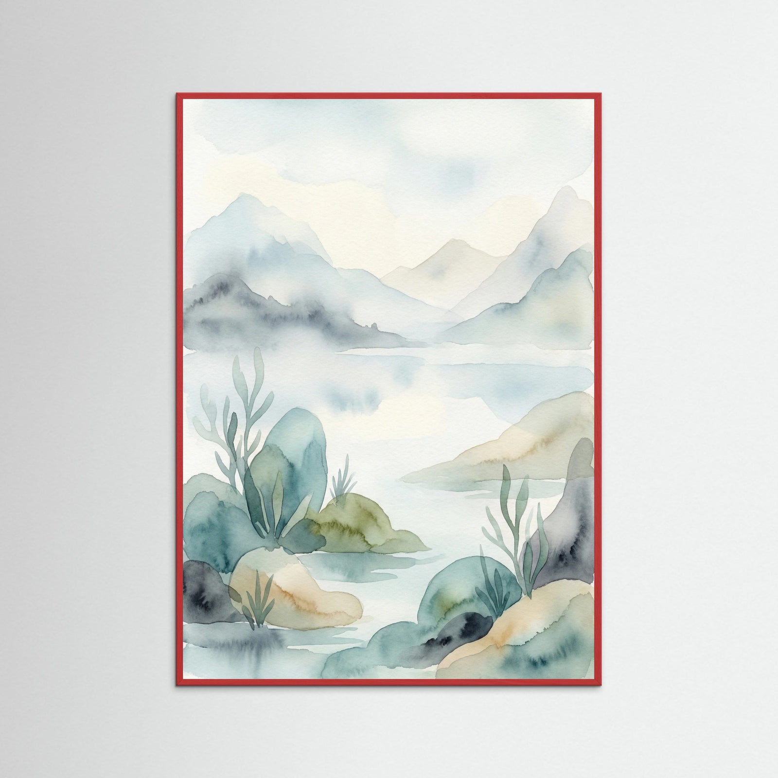 Red Wood Aqua Woodland Dream