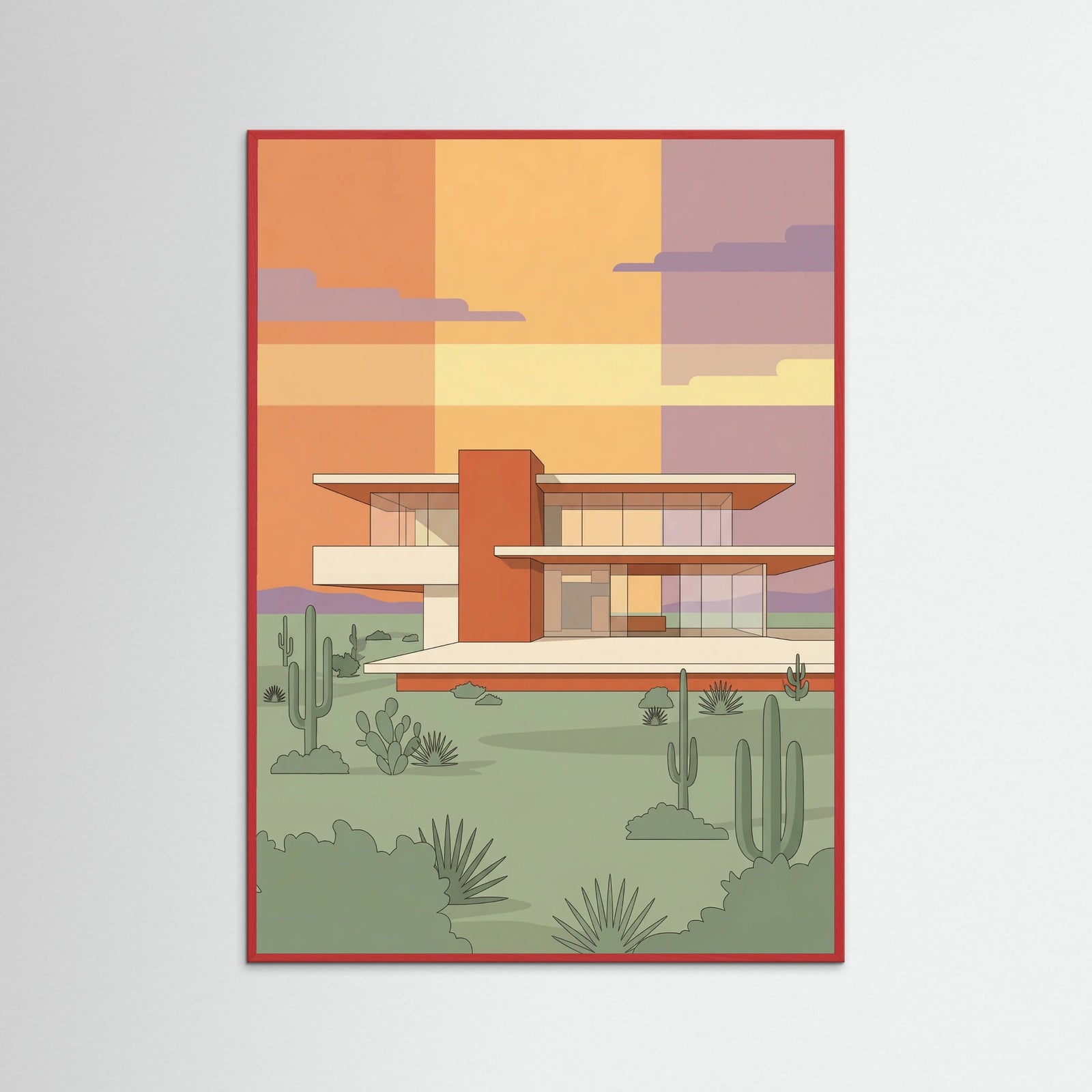 Red Wood Architectural Serenity