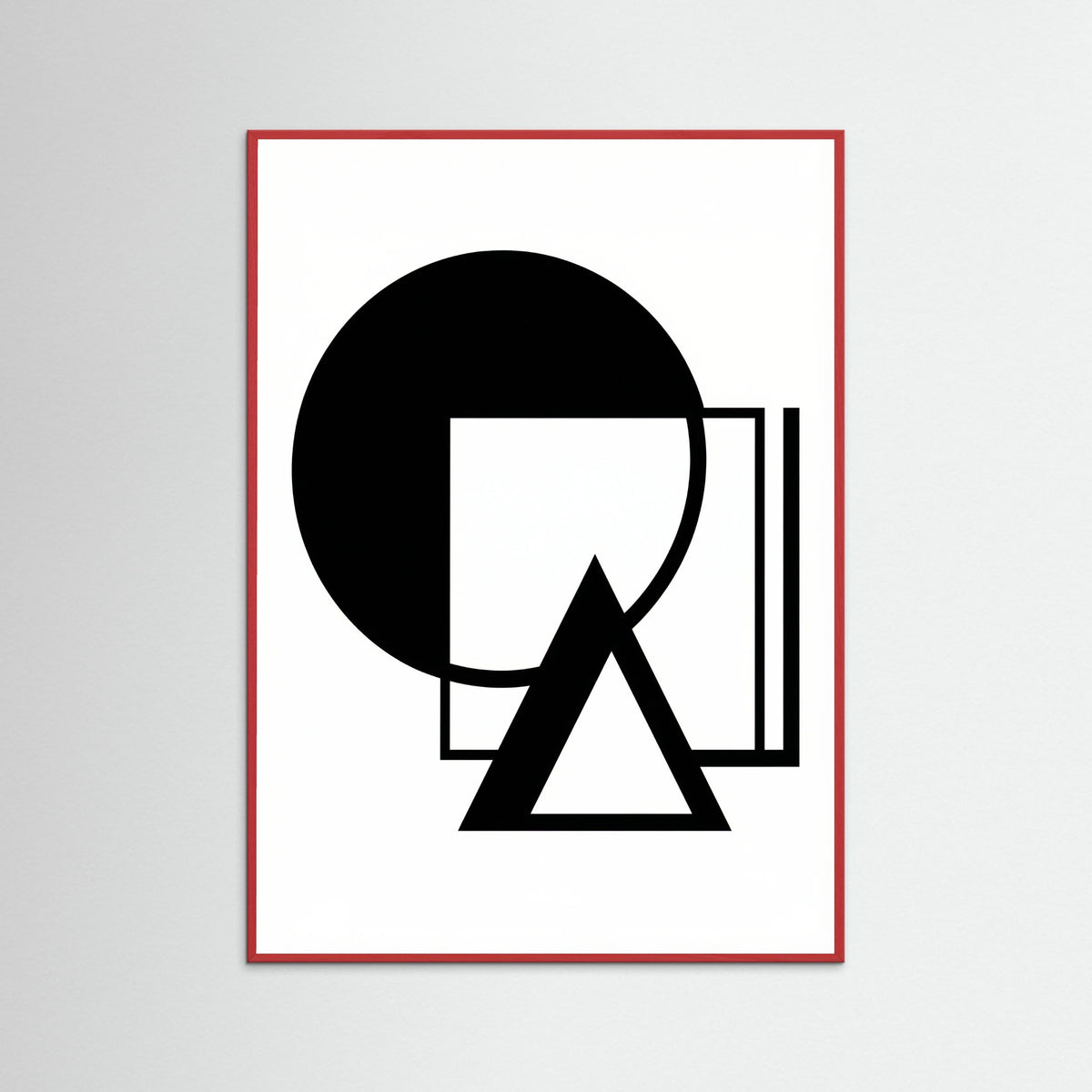 Red Wood Art Print Beige