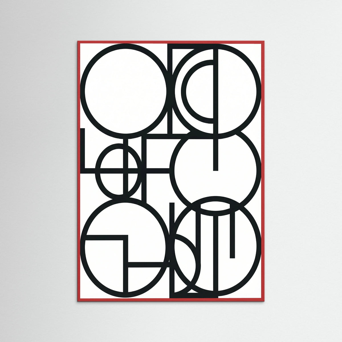 Red Wood Art Print Beige