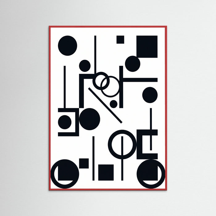 Red Wood Art Print Beige