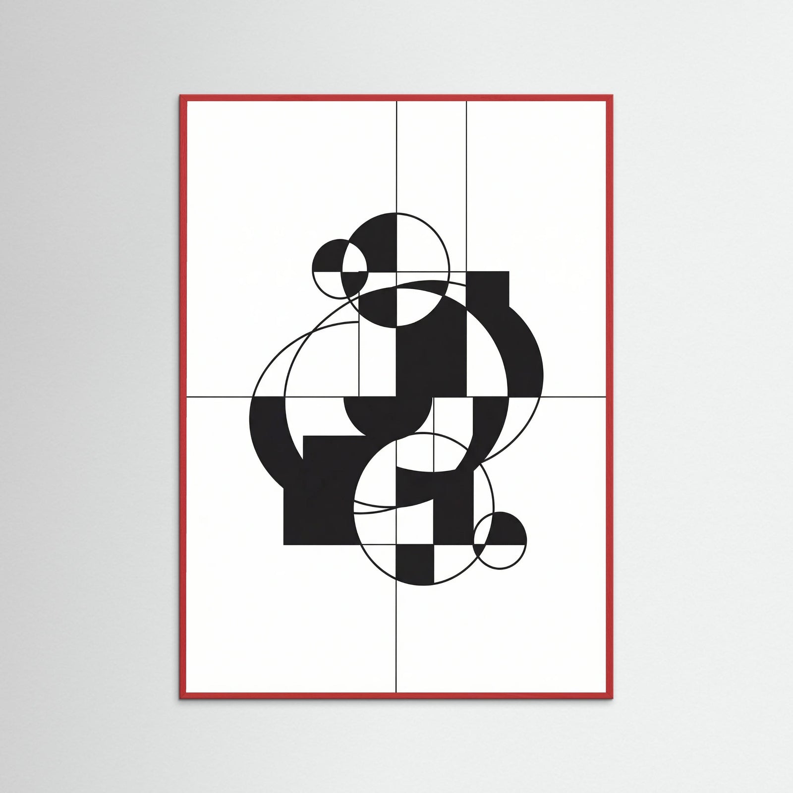 Red Wood Art Print Beige