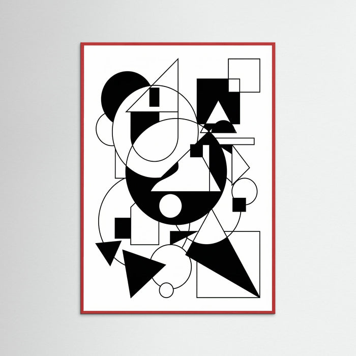 Red Wood Art Print Beige