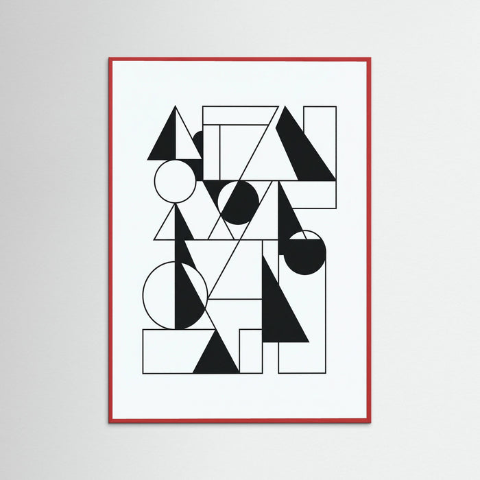 Red Wood Art Print Beige