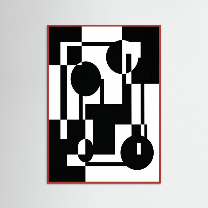 Red Wood Art Print Beige