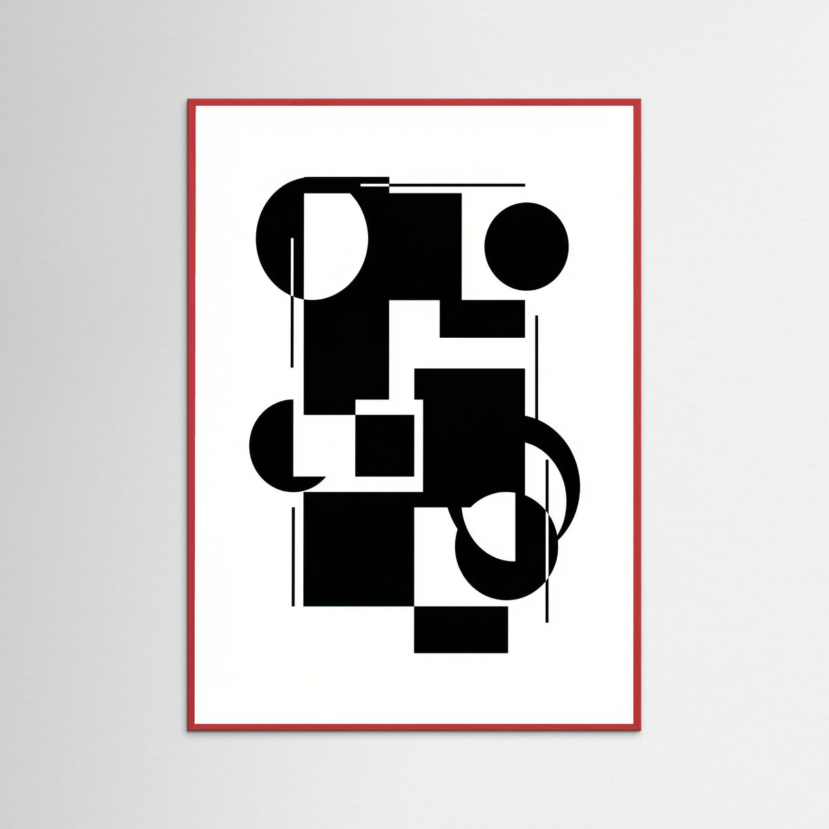 Red Wood Art Print Beige