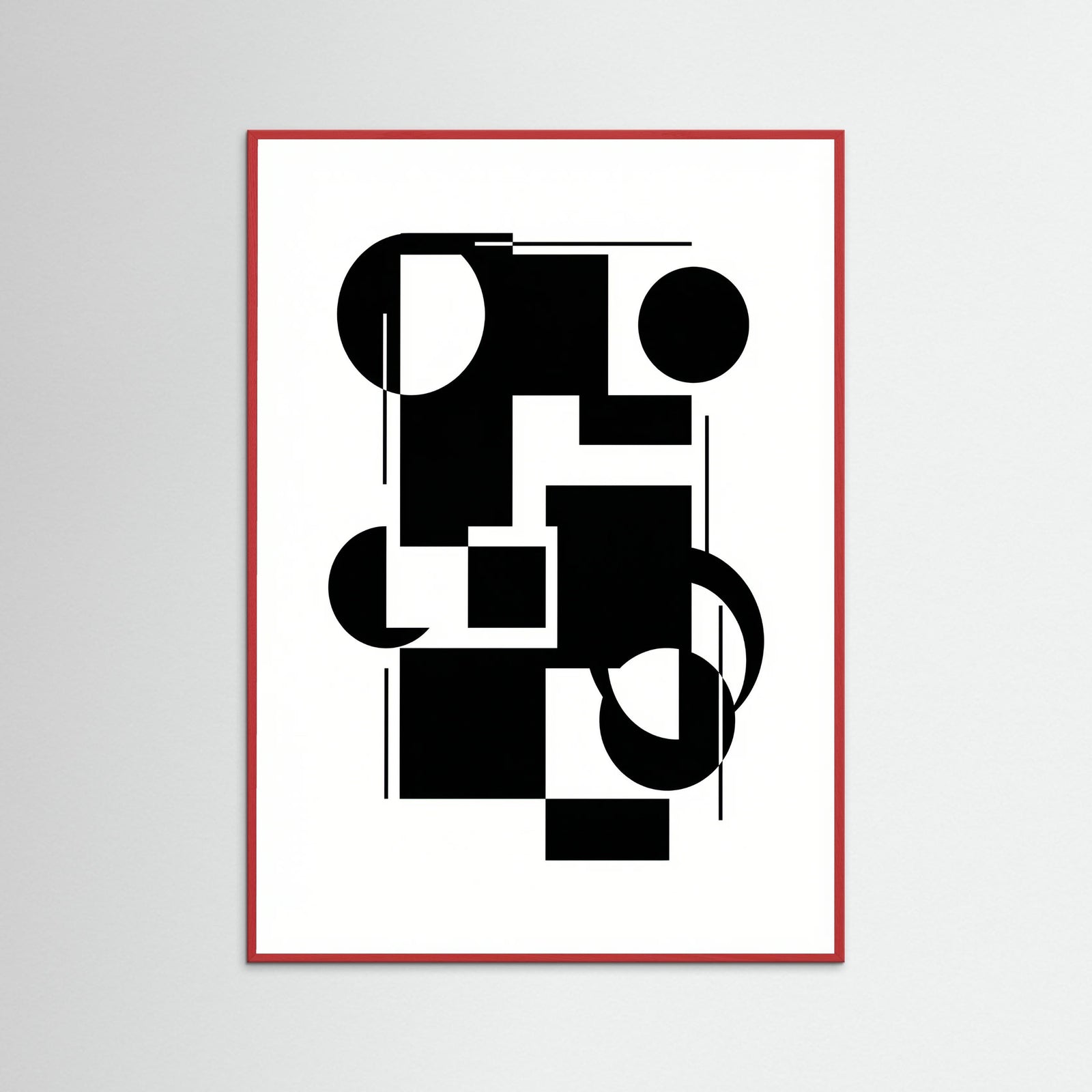 Red Wood Art Print Beige