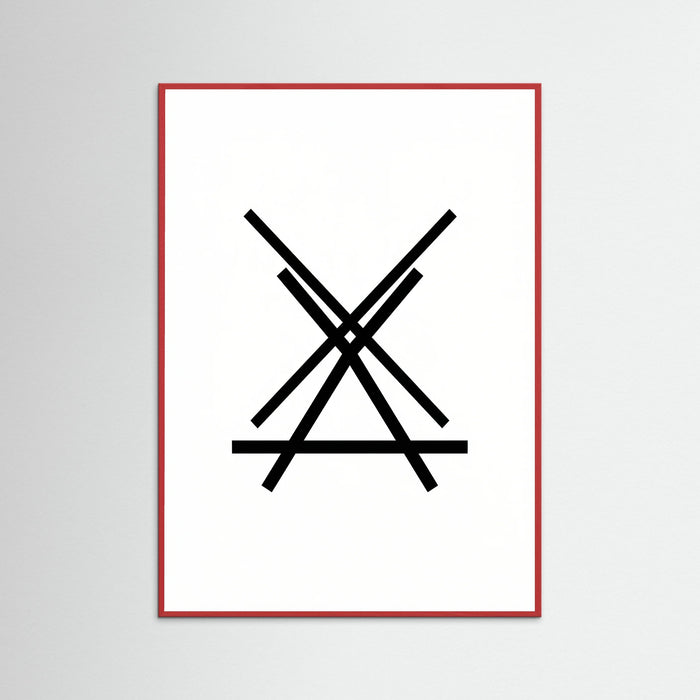 Red Wood Art Print Beige
