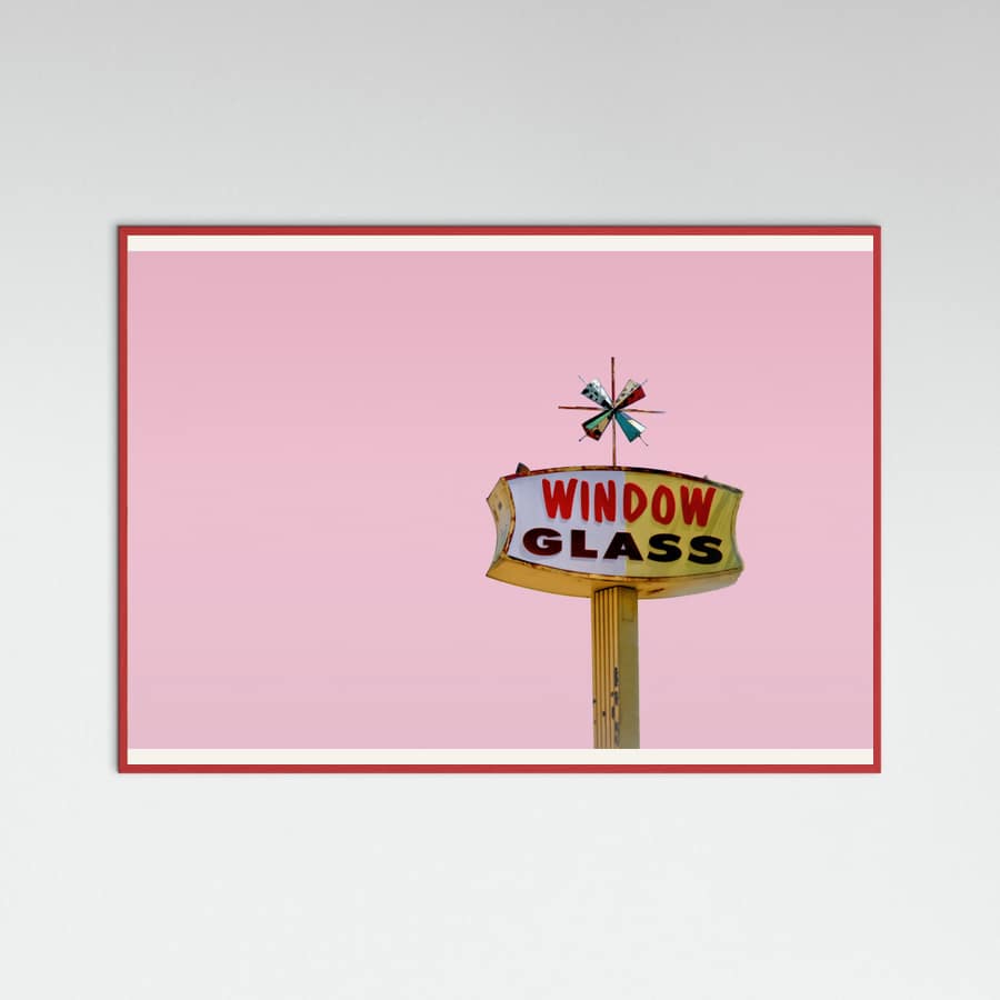 Poster Atomic Pink Starburst Vintage Sign – poster e stampa artistica