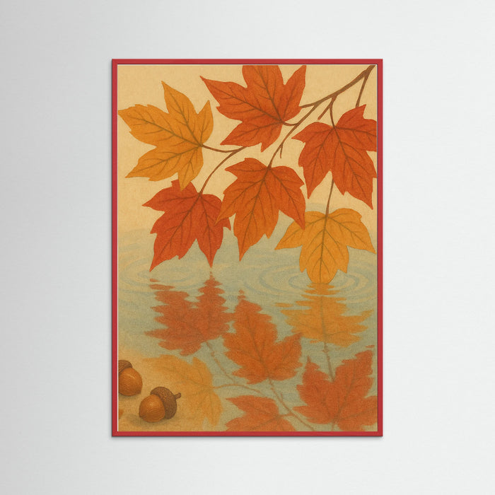 Red Wood Autumn Reflection