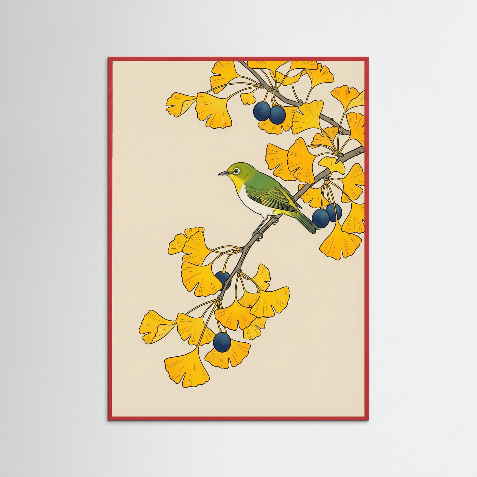 Red Wood Autumn Vine Tit