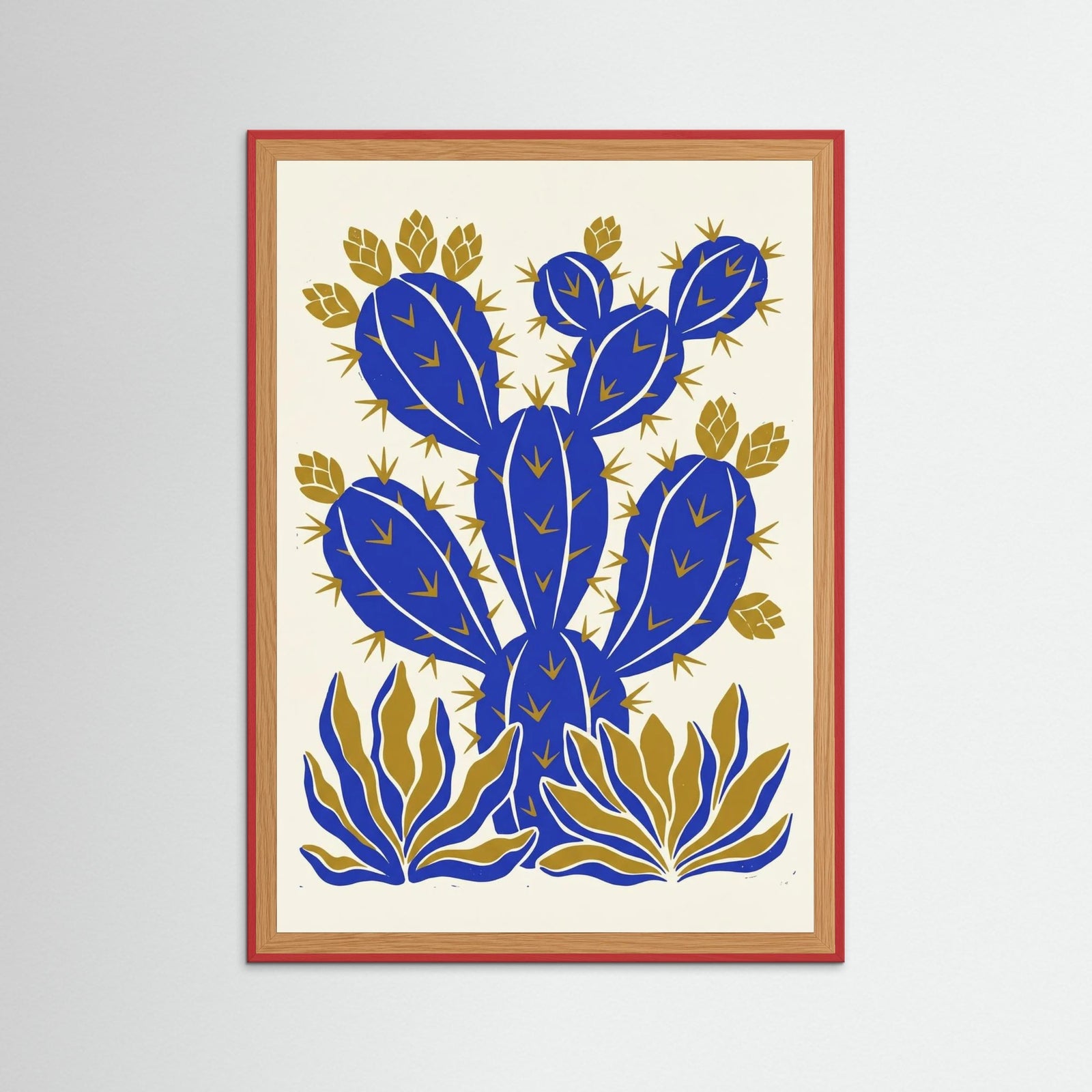 Red Wood Azure Ochre Blooms