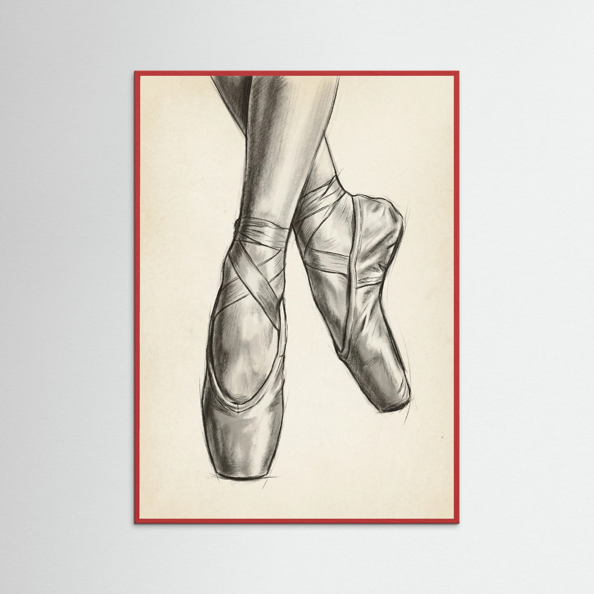 Red Wood Ballet Dancer Study