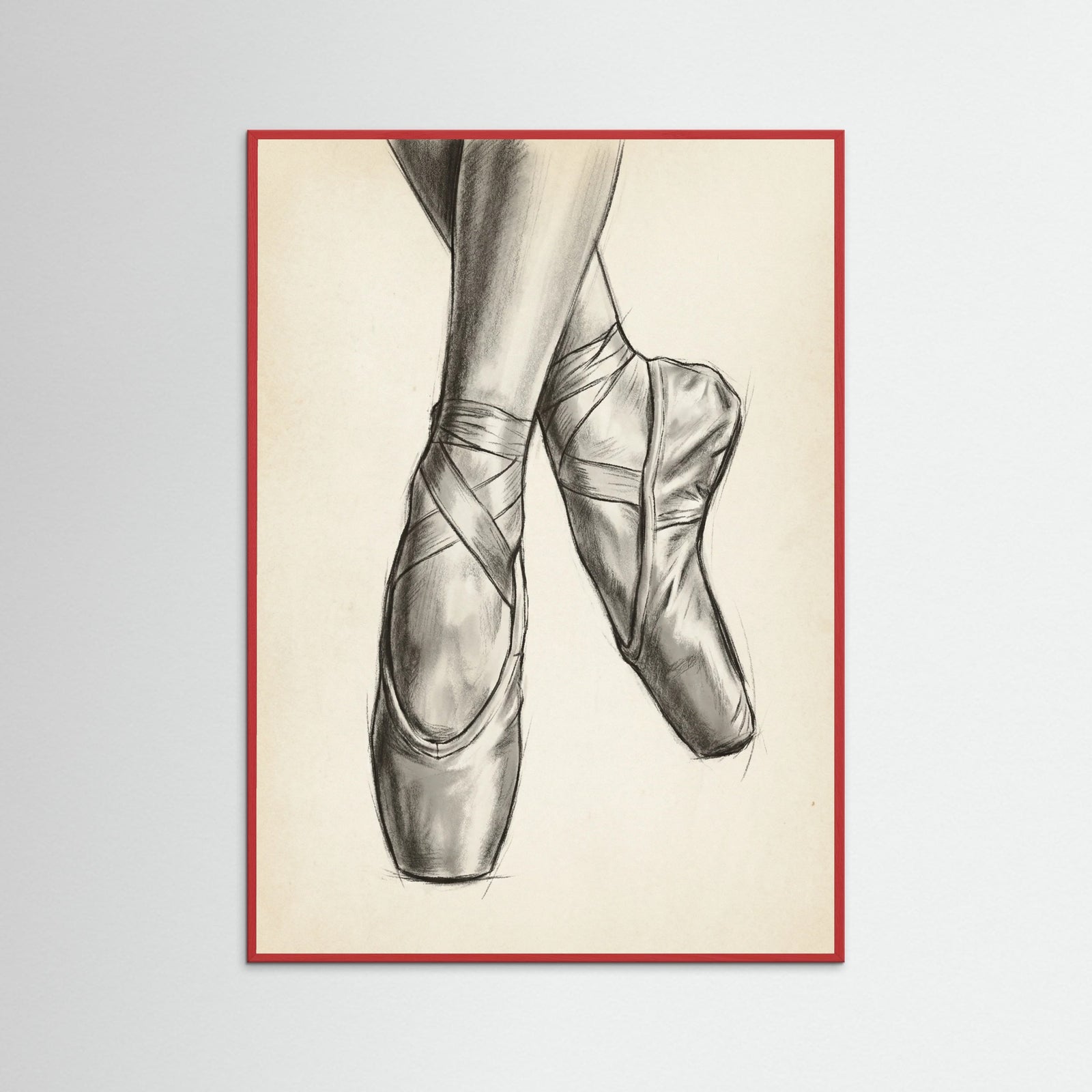 Red Wood Ballet Dancer Study