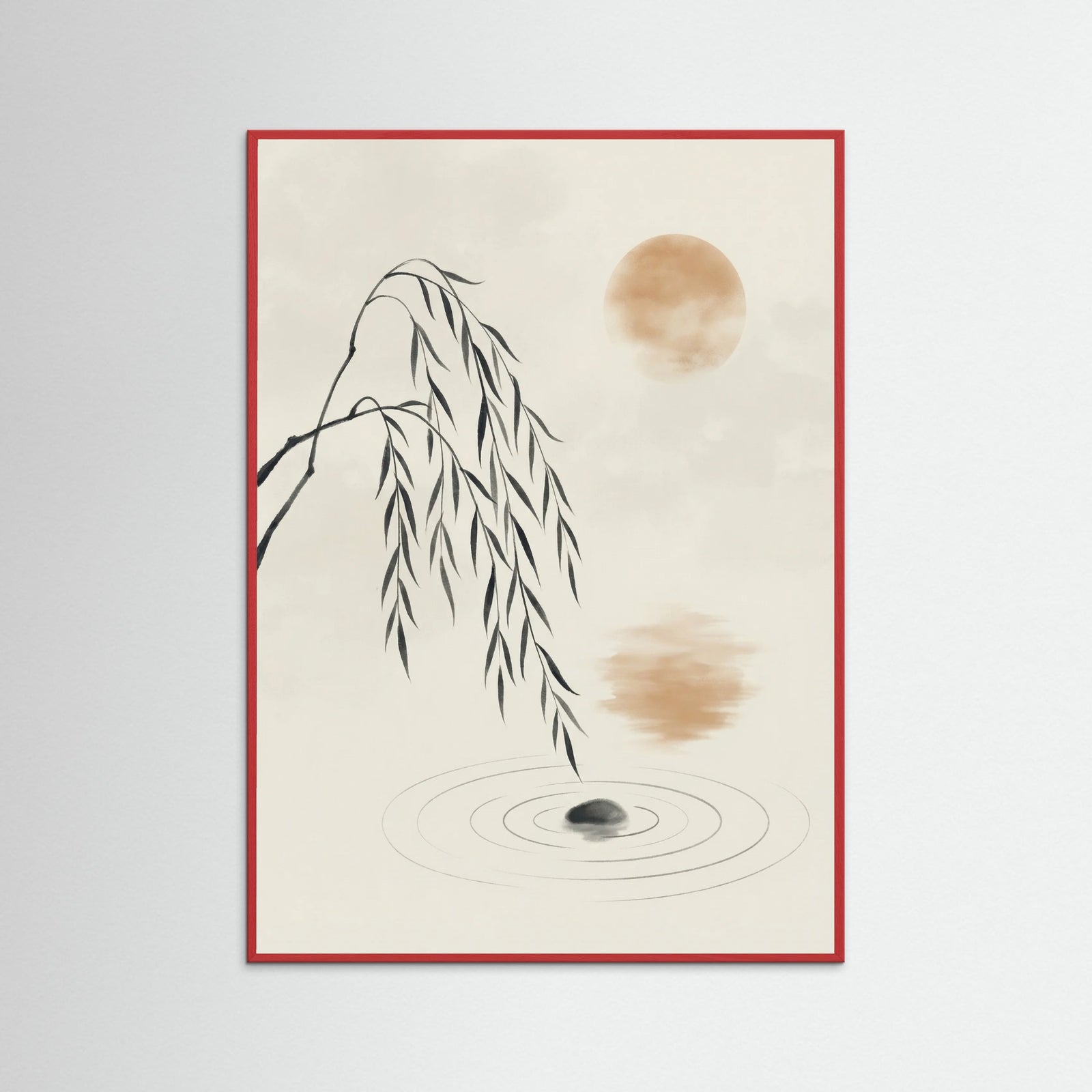Red Wood Bamboo Moon Serenity