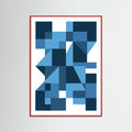 Red Wood Bauhaus Blue Depths
