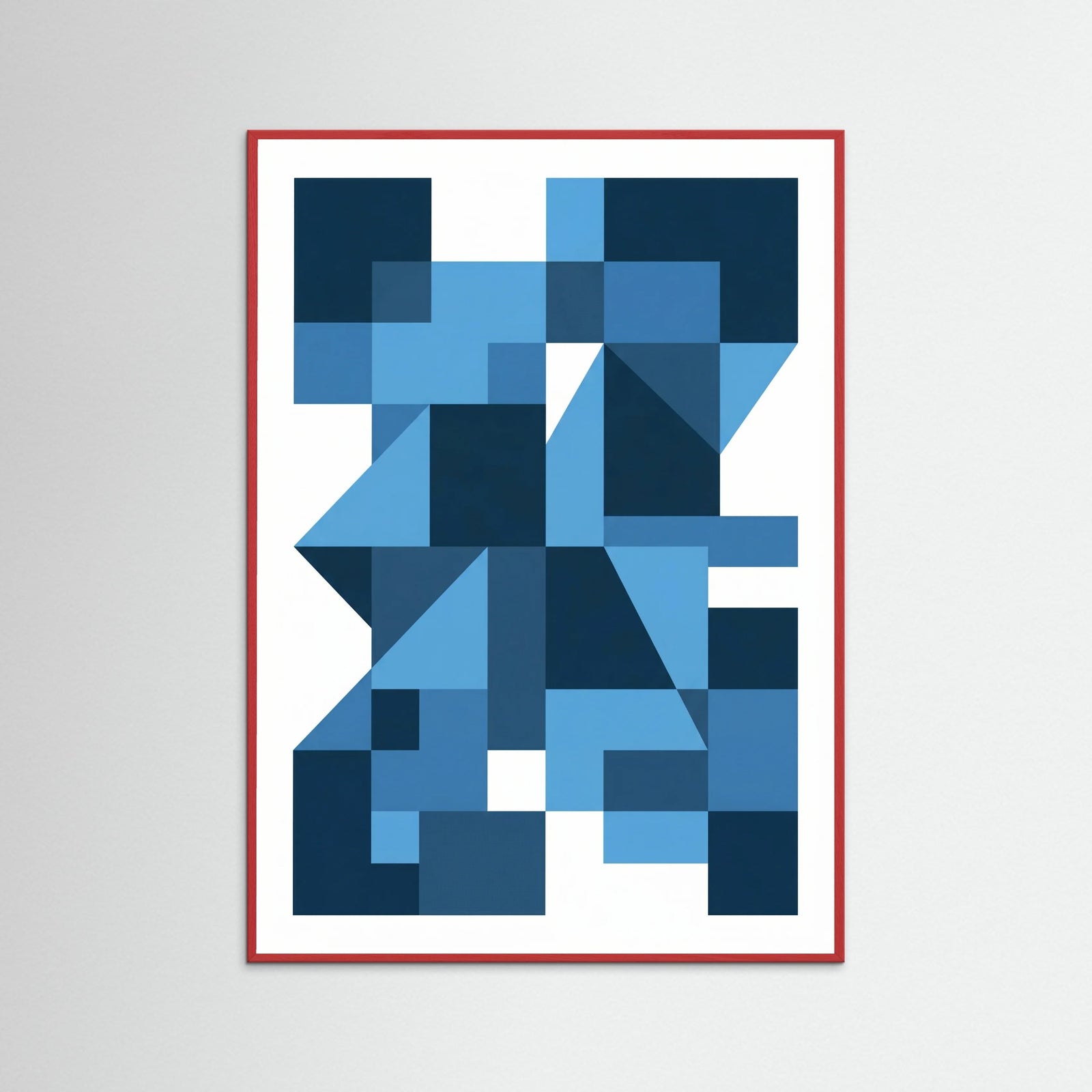 Red Wood Bauhaus Blue Depths