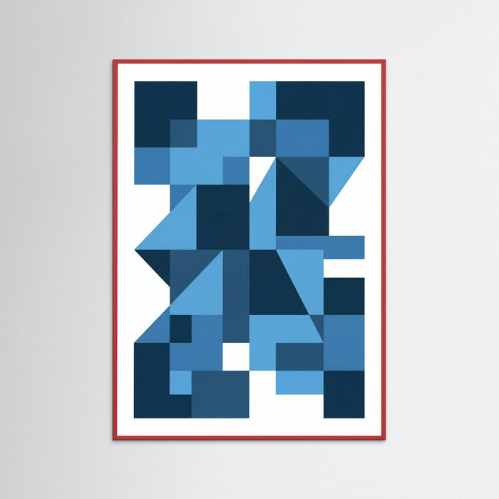Red Wood Bauhaus Blue Depths