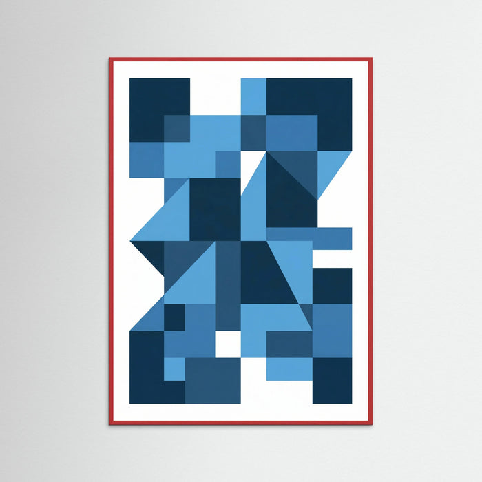 Red Wood Bauhaus Blue Depths