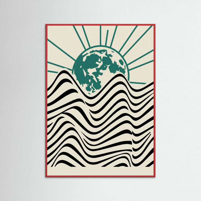Red Wood Bauhaus Sun Waves