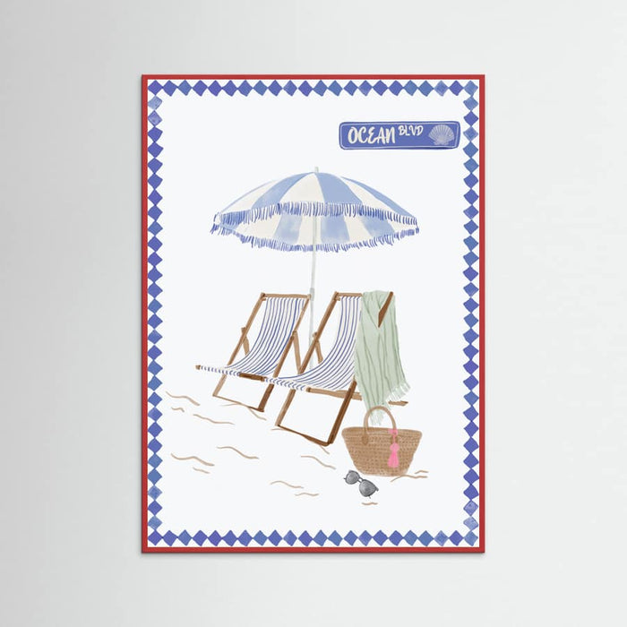 Affiche Beach chairs – affiche et impression d’art