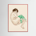 Red Wood Bending Nude Study