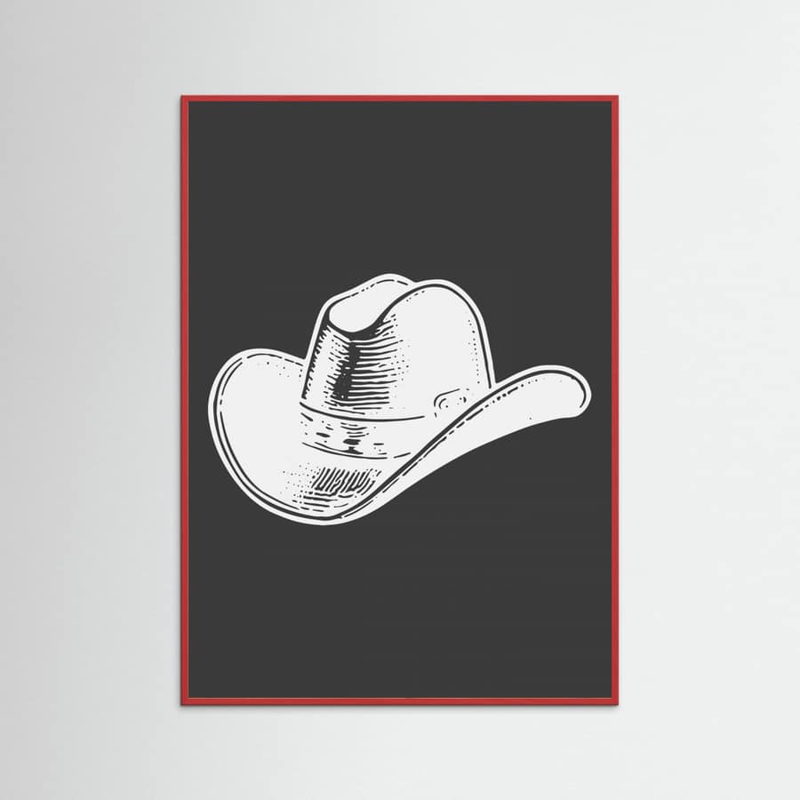 Black Cowboy Hat Poster – plakat og kunsttryk