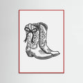 Black Cowgirl Boots with Bow Poster – Poster und Kunstdruck