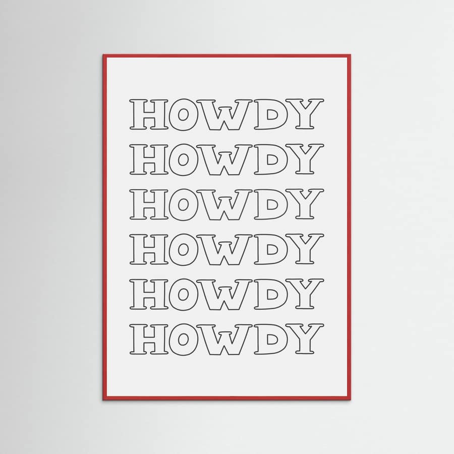 Black Howdy -juliste – juliste ja taidepainatus