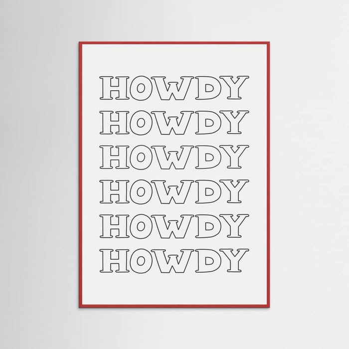Black Howdy -juliste – juliste ja taidepainatus