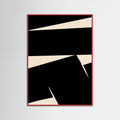 Red Wood Black Plain Abstract Poster