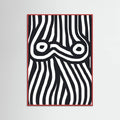 Plakat Black and White Striped Nude – plakat i druk artystyczny