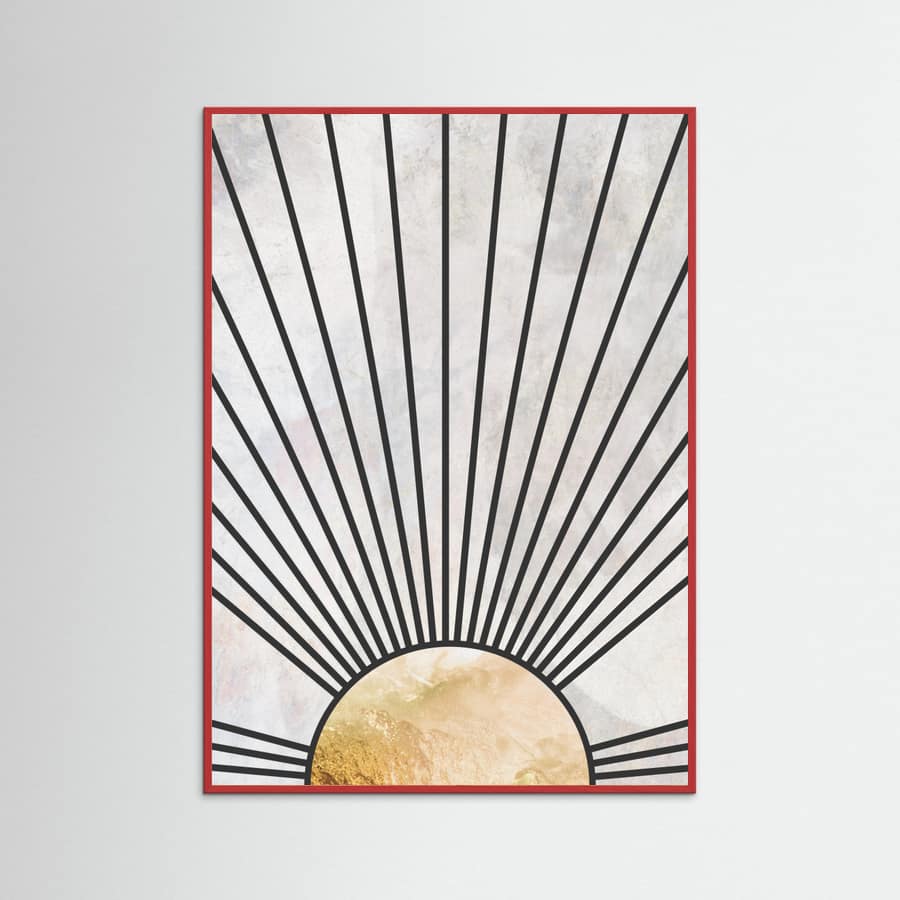 Póster Black gold rising sun – póster e impresión artística