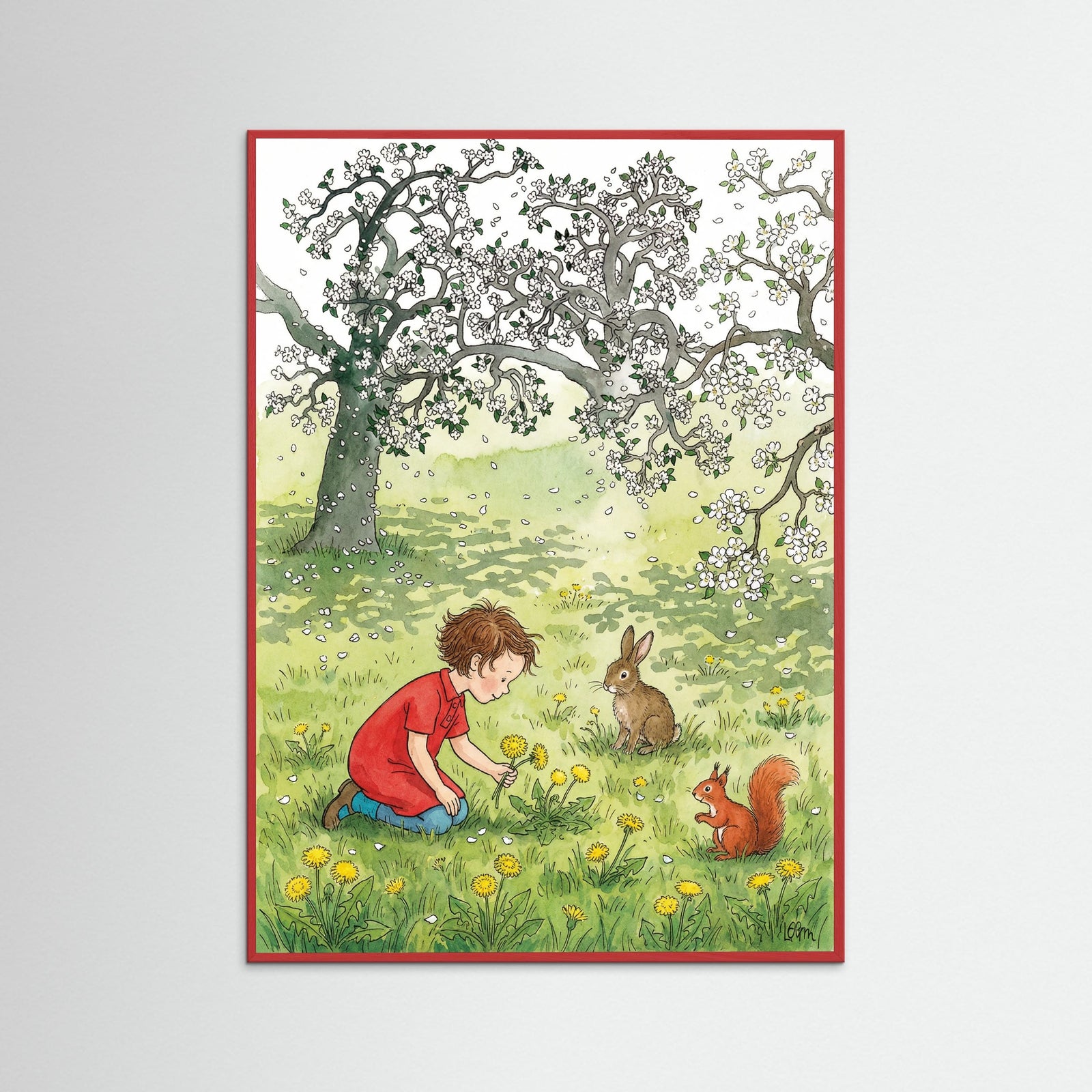 Red Wood Blossom Swing