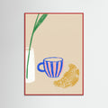 Red Wood Blue Moka Still Life