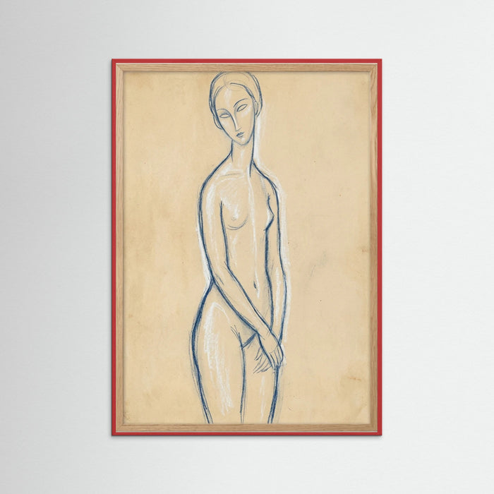 Red Wood Blue Reclining Figure