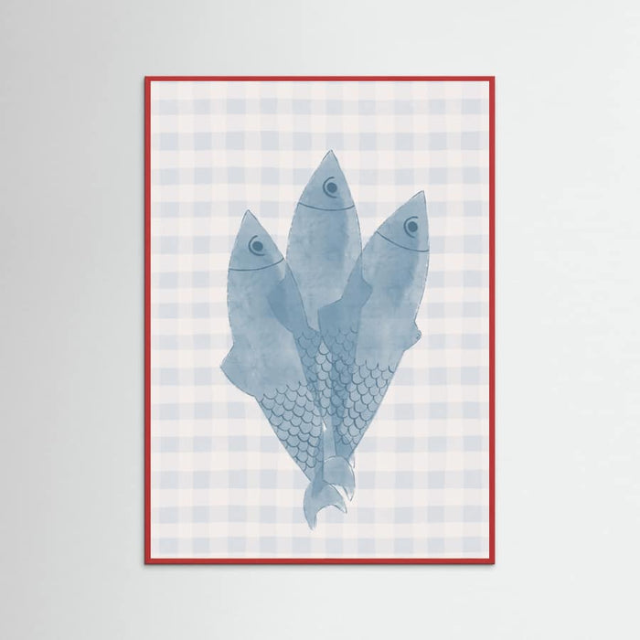 Blue Sardines Poster – plakat og kunsttryk