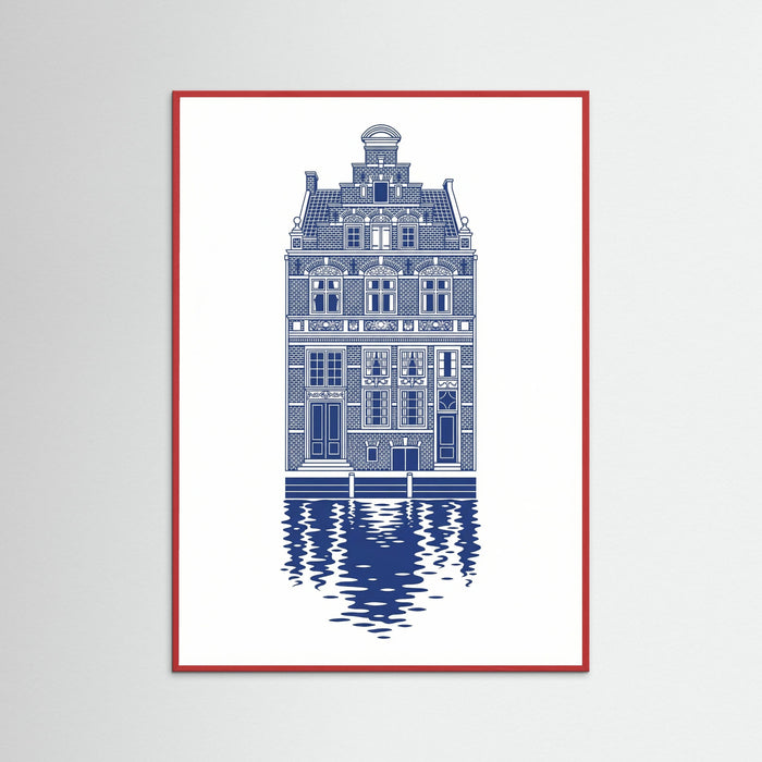 Red Wood Blue Urban Sketch