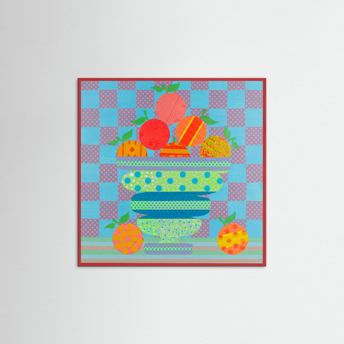 Red Wood Blues and Oranges Poster